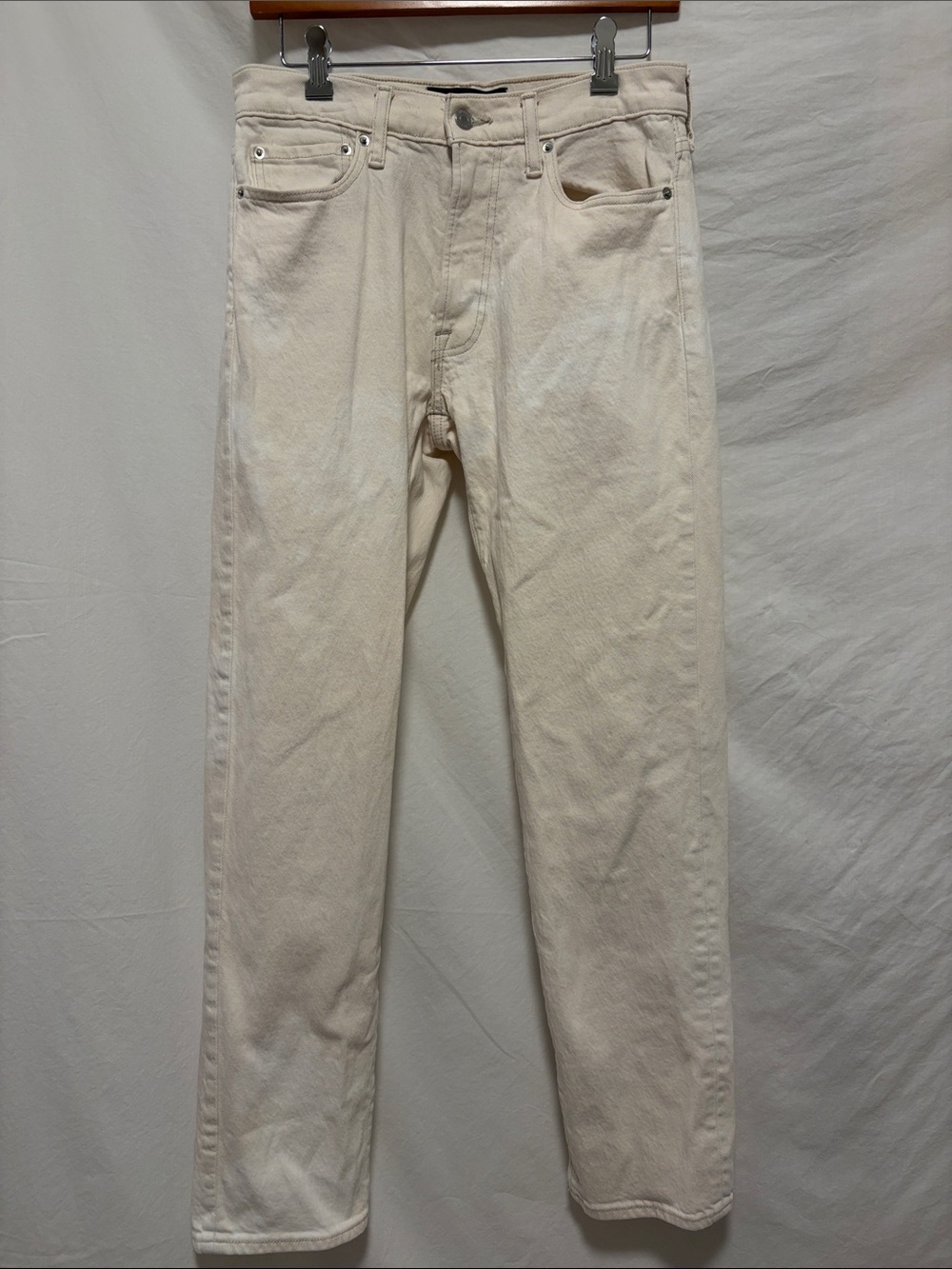 EUC Abercrombie & Fitch Off-White 90s Straight Jeans 30W 32 L